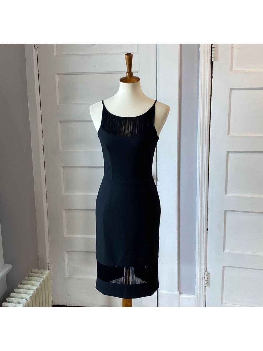 Dress the Population Fringe Midi Dress, Size M